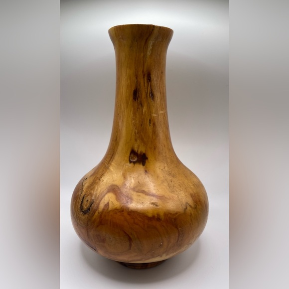 Vtg Gold Creek Aspen Wood Vase J Stratton - Picture 4 of 6